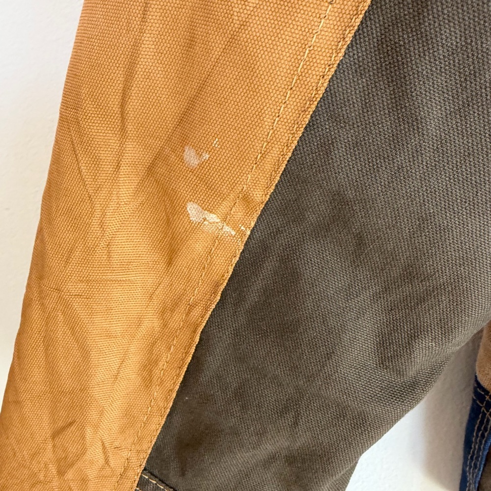 Carhartt Men's Colorblock Canvas Bomber Jacket - Tan/Blue/Black/Olive - Picture 8 of 8